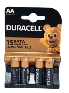 Duracell Alkalin Kalem Pil AA - 4Adet - 1