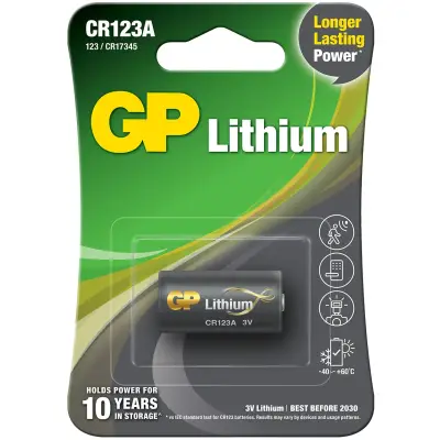 GP CR123A LİTHİUM 3V PİL - 1