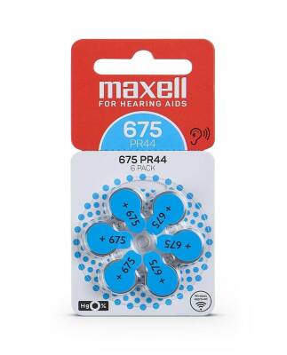 Maxell PR44 675 Numara İşitme Cihazı Pili 6'lı - 1