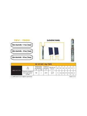 Mexxsun DC Pompa 1 Hp / 750W / 72V (4DC6-56-72-750) - 3