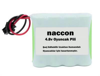 Naccon 4.8V 1100mAh Siyah Soketli Şarjlı Oyuncak Pili AA Kalem Pilli - 1