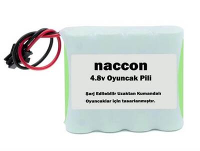 Naccon 4.8V 1300mAh Siyah Soketli Şarjlı Oyuncak Pili AA Kalem Pilli - 1