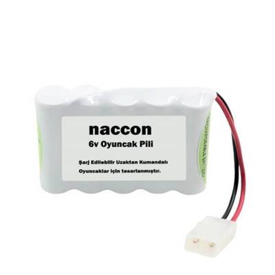 Naccon 6V 1800mAh Tamiya Soketli Şarjlı Oyuncak Pili AA Kalem Pilli - 1