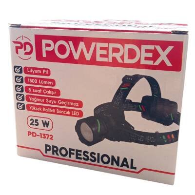 Powerdex PD-1372 25W Şarjlı Kafa Lambası - 4