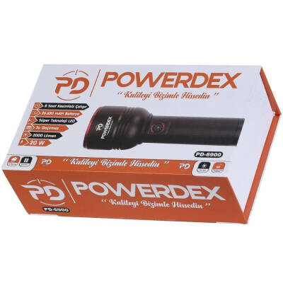 Powerdex PD-6900 20Watt 2000 Lümen Zoomlu Şarjlı El Feneri - 3