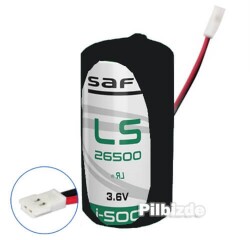 Saft LS26500 Doğalgaz ve Su sayaç için 3.6v Lityum Soketli Pil Made in France - 1