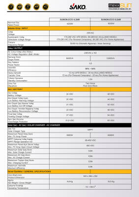 Sako Sunon Eco 4.2KW Tam Sinüs Akıllı İnverter 24V 4200W - 4