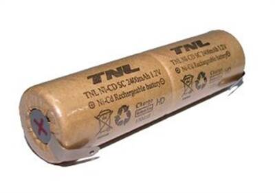 TNL 2.4v 2400mAH 2li Ucuca Ni-CD Şarjlı Süpürge Pili - 1