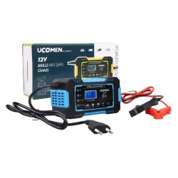 UCOMEN 12V 6A Akıllı Akü Şarj Cihazı Otomatik LCD Ekran (UC-C120501A) - 4