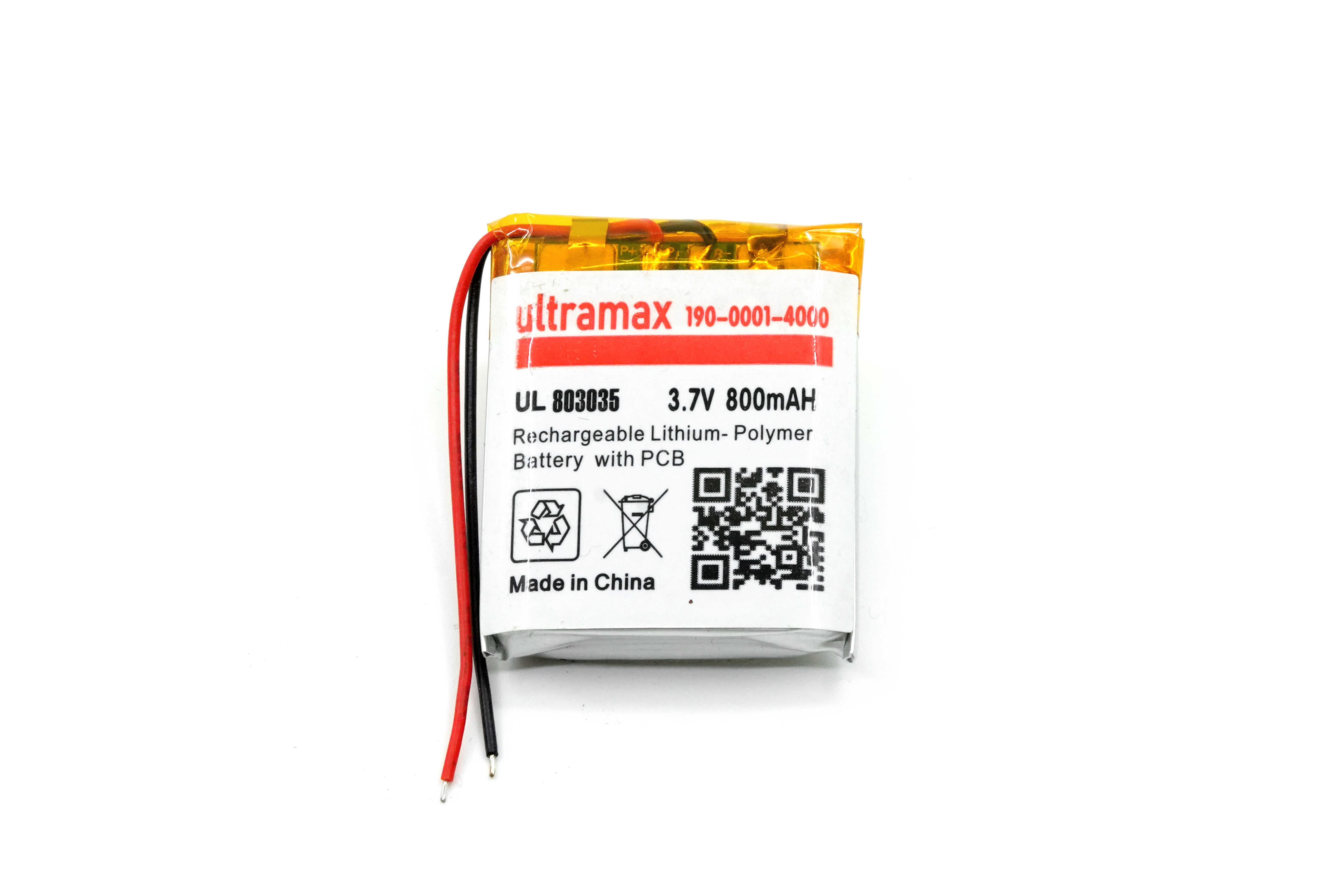 Ultramax 3.7v 800mah 803035 Li-po Lithium Polymer Pil Batarya - 1