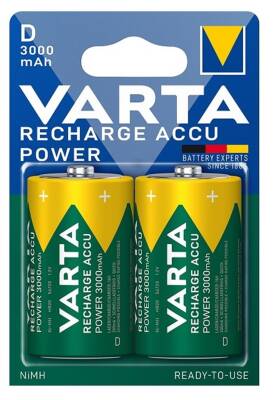 VARTA 3000mAh Şarjlı D Size Büyük Boy Pil 2li - 1