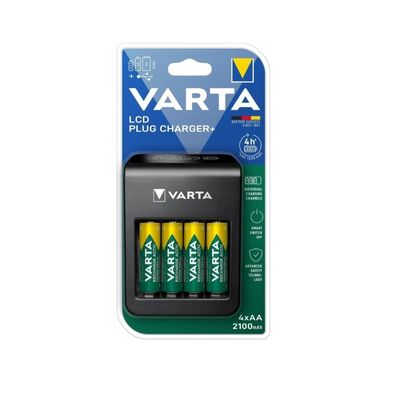 Varta 57687 LCD Plug Pil Şarj Cihazı 4x2100mAh Pilli Paket - 1