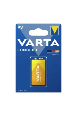 Varta Longlife 9V Alkalin Pil - 1