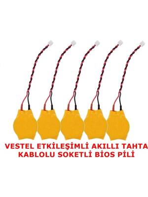 Vestel Etkileşimli Akıllı Tahta Kablolu Soketli Bios Pili 5 Adet - 1