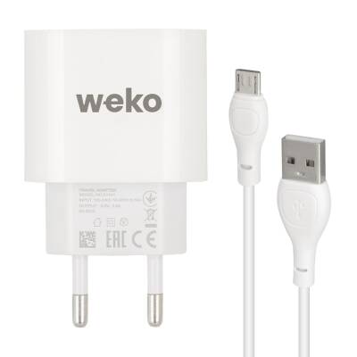 WEKO WK-21441 PDU QC 3.0 AMPER ŞARJ BAŞLIK ADAPTÖRÜ + MICRO USB KABLO (NO:1) - 2